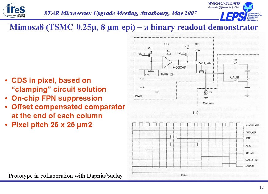 Wojciech Dulinski dulinski@lepsi. in 2 p 3. fr STAR Microvertex Upgrade Meeting, Strasbourg, May Wojciech Dulinski dulinski@lepsi. in 2 p 3. fr STAR Microvertex Upgrade Meeting, Strasbourg, May