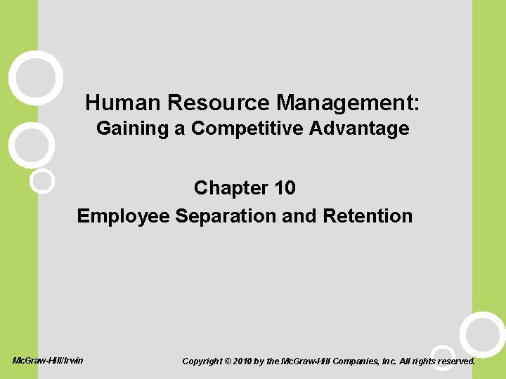Human Resource Management Gaining a Competitive Advantage Chapter