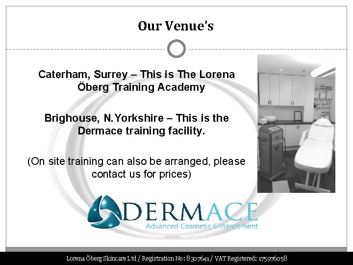 Our Venue’s Caterham, Surrey – This is The Lorena Öberg Training Academy Brighouse, N.