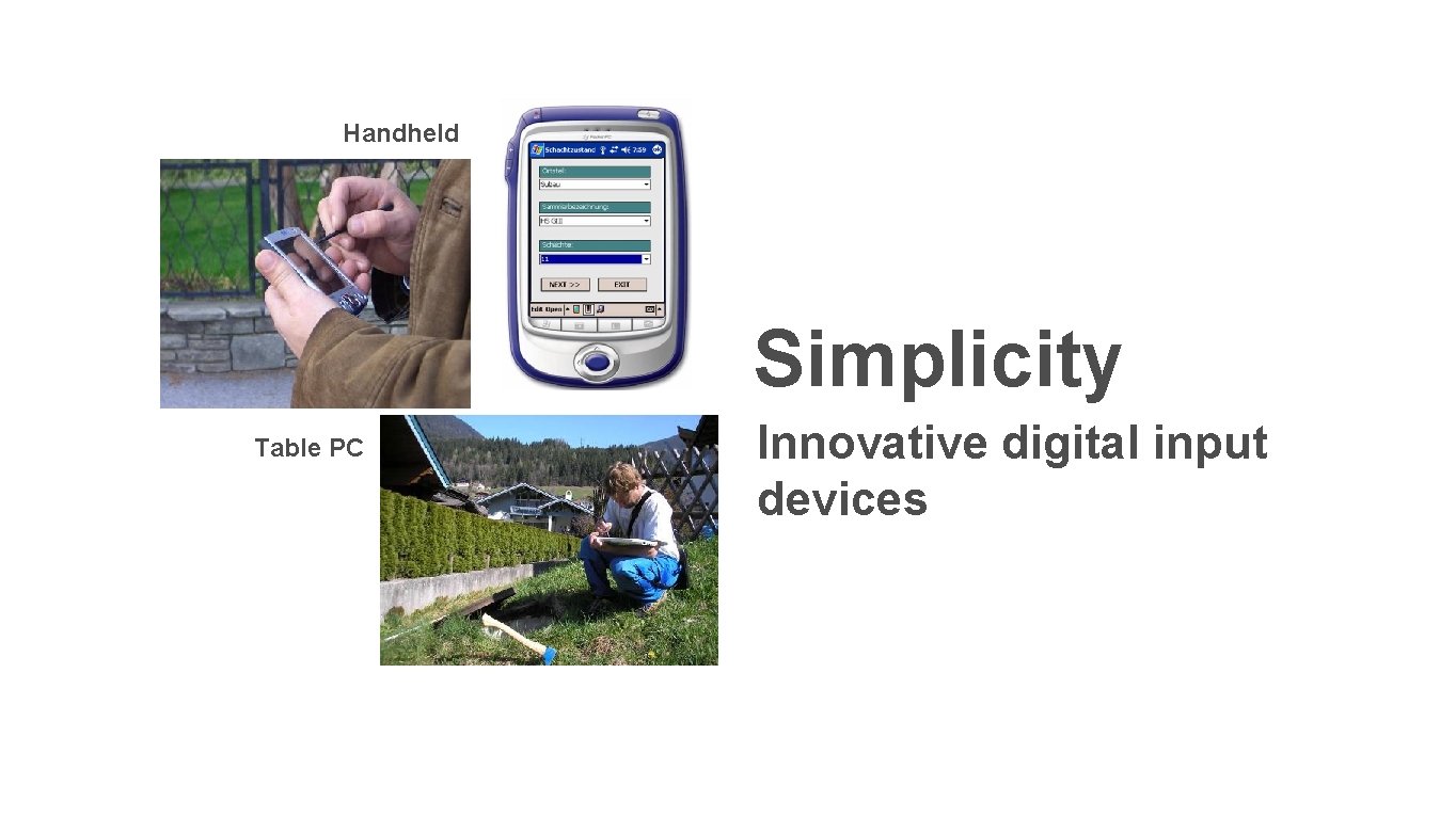 Handheld Simplicity Table PC Innovative digital input devices 