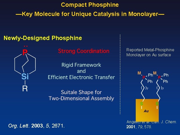Compact Phosphine —Key Molecule for Unique Catalysis in Monolayer— Newly-Designed Phosphine Reported Metal-Phosphine Monolayer