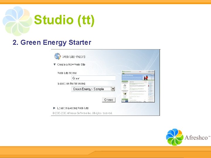 Studio (tt) 2. Green Energy Starter 