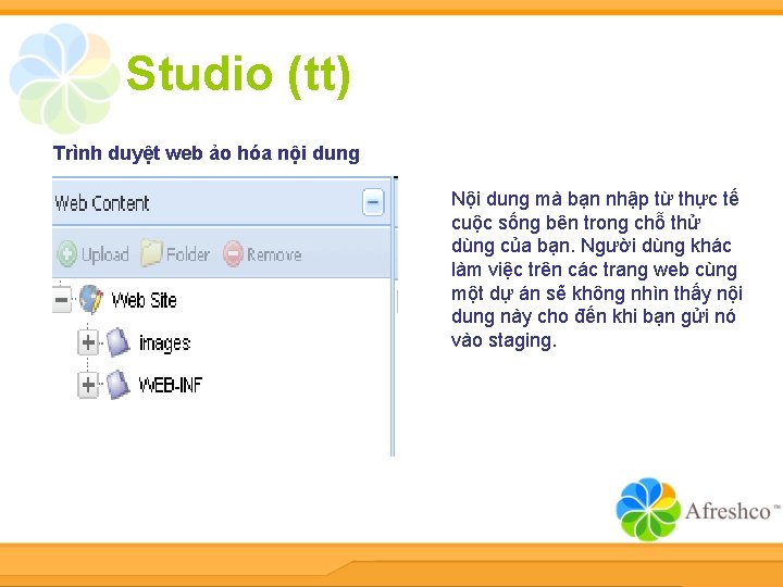 Studio (tt) Trình duyệt web ảo hóa nội dung Nội dung mà bạn nhập