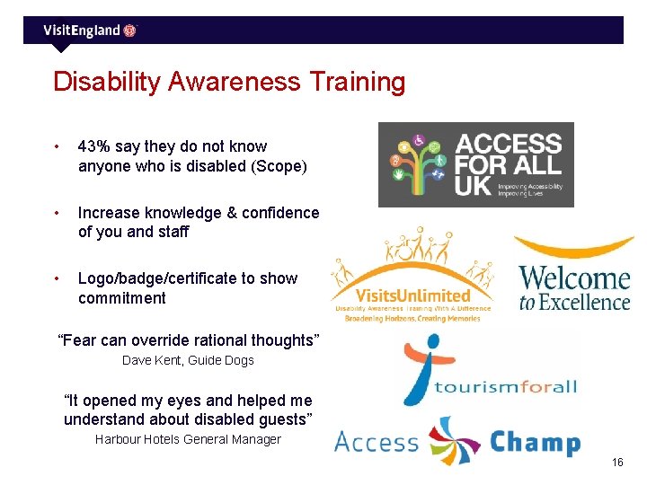 Disability Awareness Training • 43% say they do not know anyone who is disabled