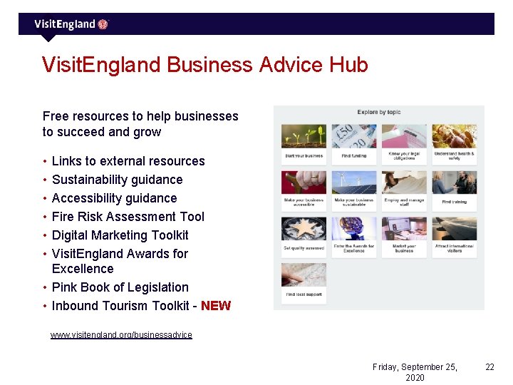 Visit. England Business Advice Hub Free resources to help businesses to succeed and grow