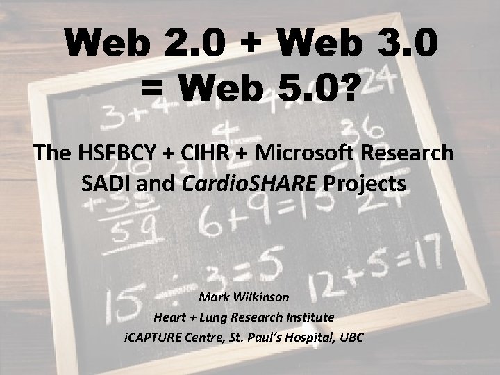 Web 2. 0 + Web 3. 0 = Web 5. 0? The HSFBCY +