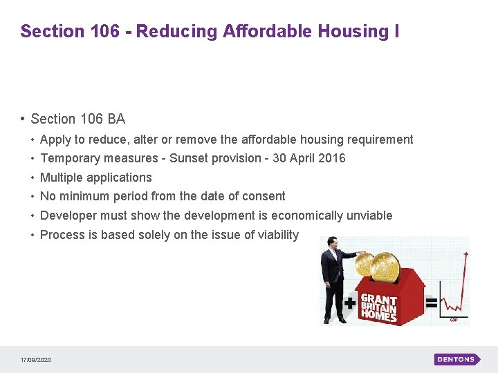 Section 106 - Reducing Affordable Housing I • Section 106 BA • • •