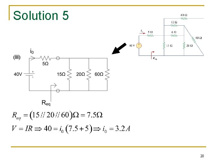 Solution 5 (iii) 20 