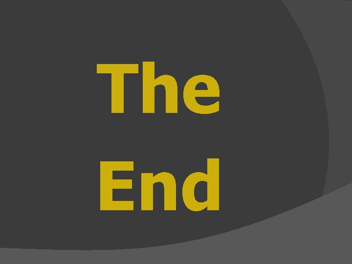 The End 