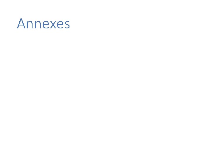 Annexes Annexes