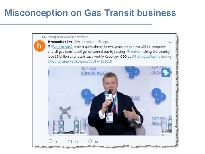 Misconception on Gas Transit business Misconception on Gas Transit business