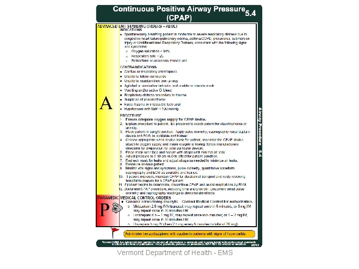 Vermont Department of Health - EMS 
