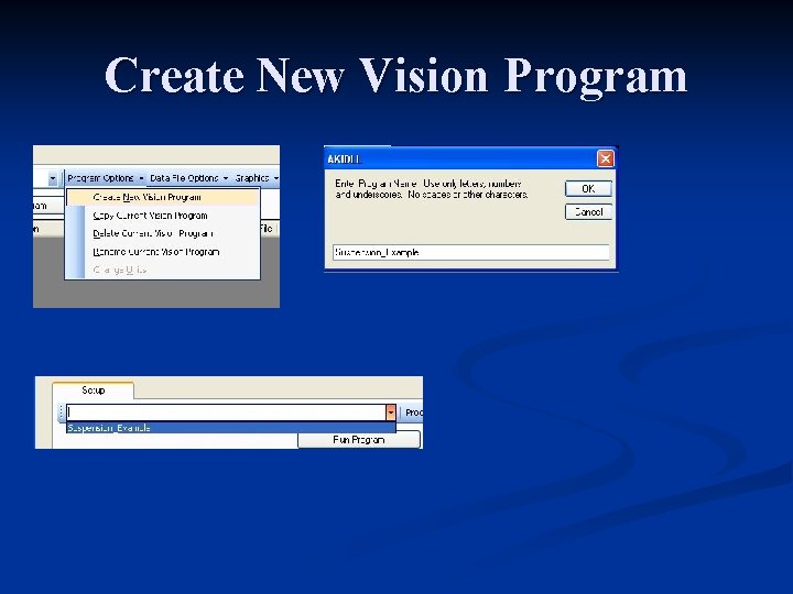 Create New Vision Program 