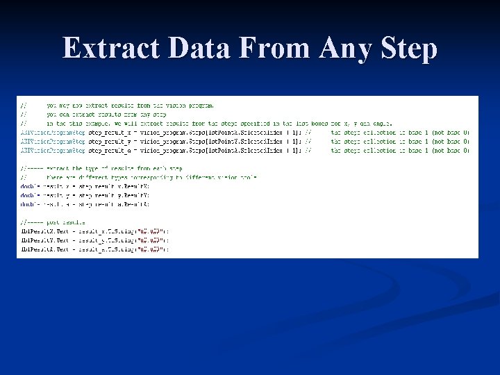 Extract Data From Any Step 