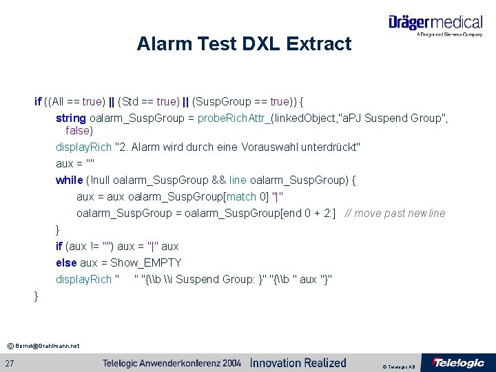 Alarm Test DXL Extract if ((All == true) || (Std == true) || (Susp. Alarm Test DXL Extract if ((All == true) || (Std == true) || (Susp.