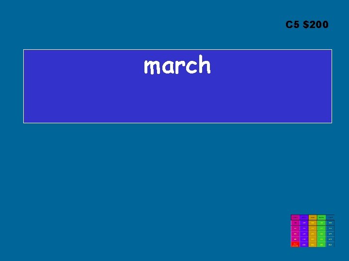 C 5 $200 march 