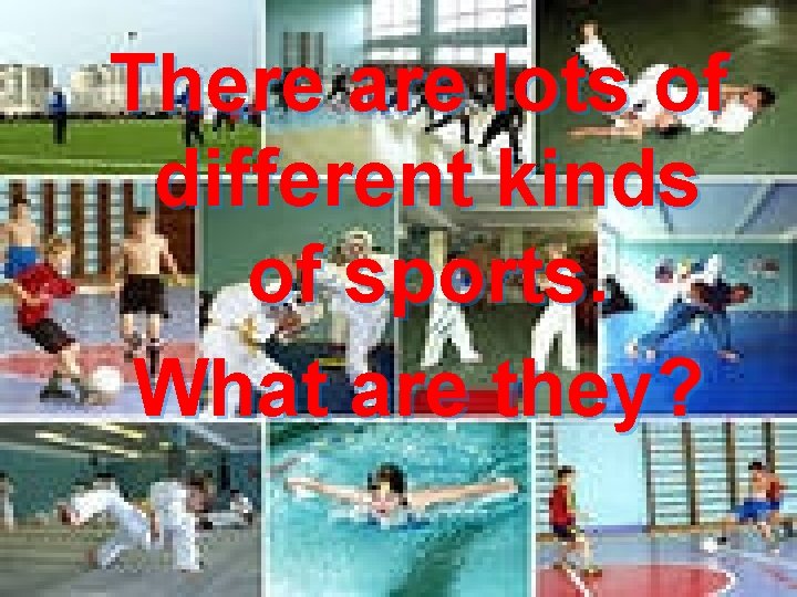 There are lots of different kinds of sports. What are they? 
