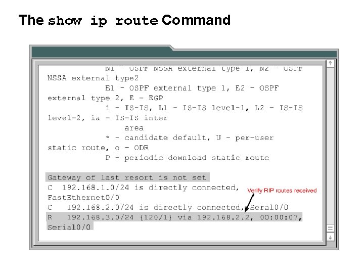 The show ip route Command 
