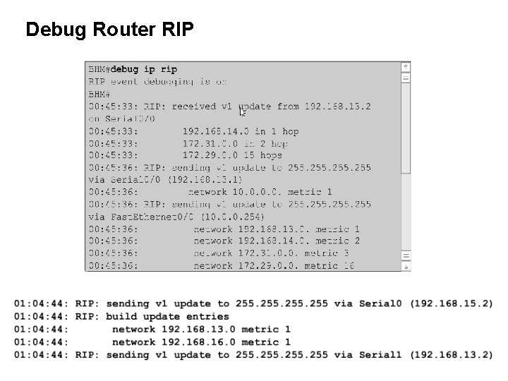 Debug Router RIP 