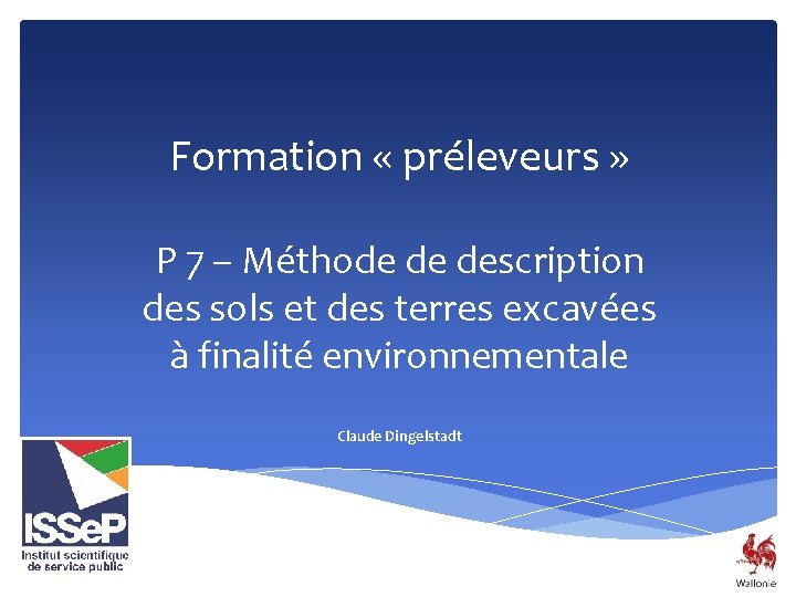 Formation « préleveurs » P 7 – Méthode de description des sols et des