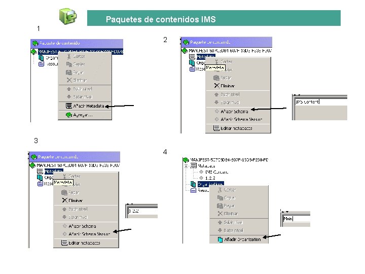 Paquetes de contenidos IMS 1 2 3 4 