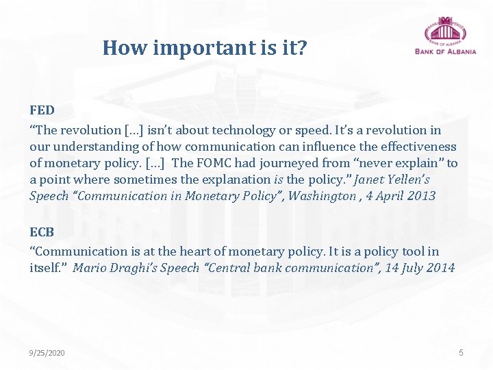 How important is it? FED “The revolution […] isn’t about technology or speed. It’s
