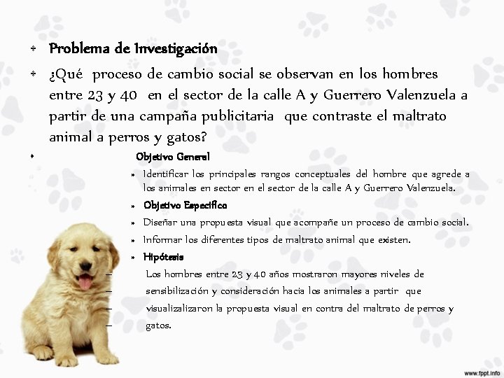  • Problema de Investigación • ¿Qué proceso de cambio social se observan en