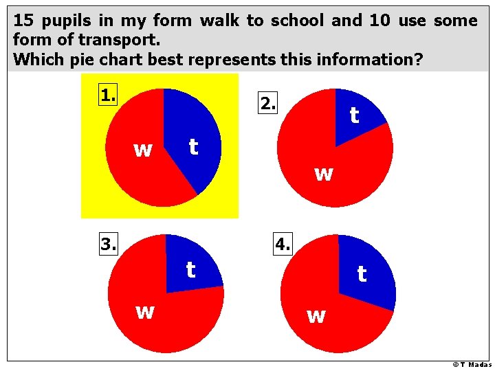 15 pupils in my form walk to school and 10 use some form of 15 pupils in my form walk to school and 10 use some form of