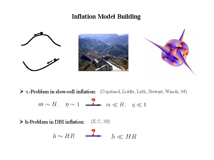 Inflation Model Building Ø h-Problem in slow-roll inflation: (Copeland, Liddle, Lyth, Stewart, Wands, 04)