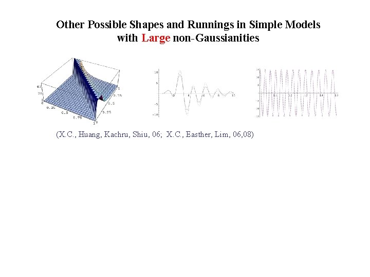 Other Possible Shapes and Runnings in Simple Models with Large non-Gaussianities (X. C. ,