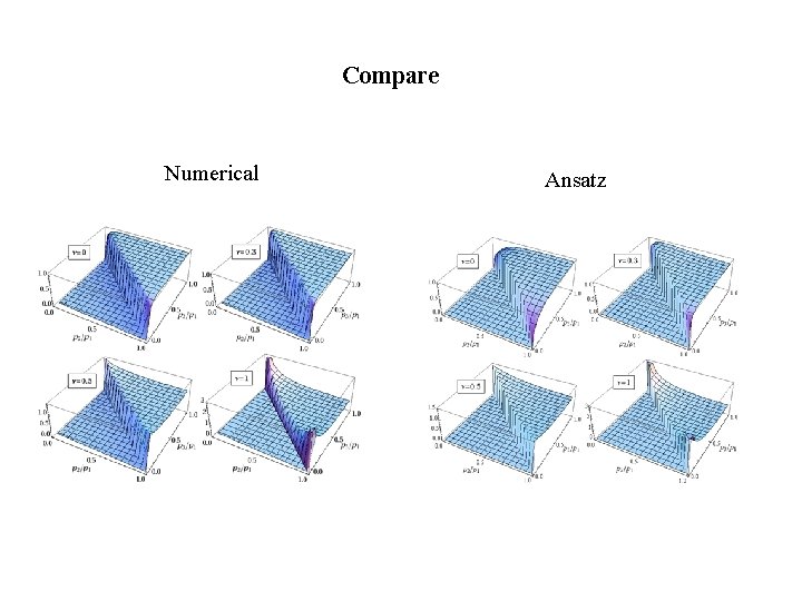 Compare Numerical Ansatz 