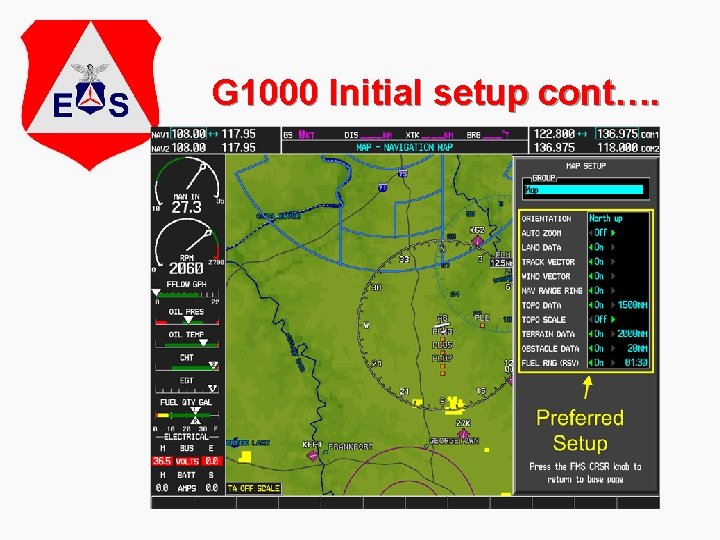 G 1000 Initial setup cont…. 5 