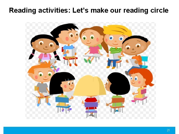 Reading activities: Let’s make our reading circle 21 