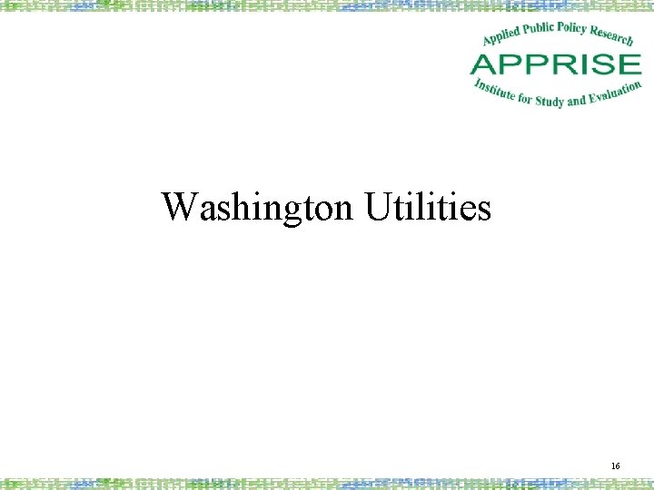 Washington Utilities 16 