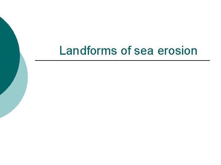 Landforms of sea erosion 