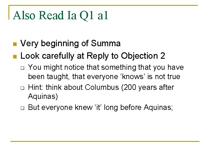 Also Read Ia Q 1 a 1 n n Very beginning of Summa Look