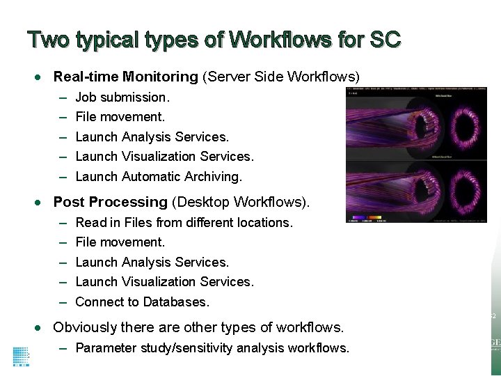 Two typical types of Workflows for SC · Real-time Monitoring (Server Side Workflows) –