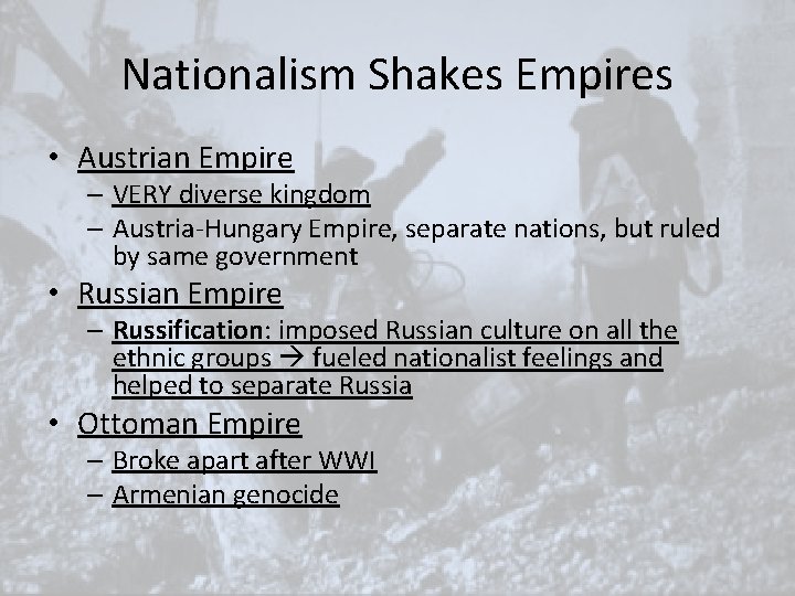 Nationalism Shakes Empires • Austrian Empire – VERY diverse kingdom – Austria-Hungary Empire, separate Nationalism Shakes Empires • Austrian Empire – VERY diverse kingdom – Austria-Hungary Empire, separate