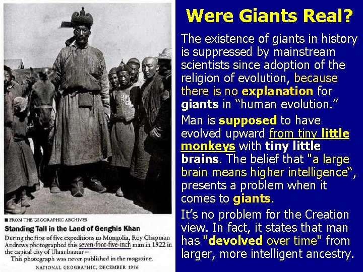 Were Giants Real? The existence of giants in history is suppressed by mainstream scientists