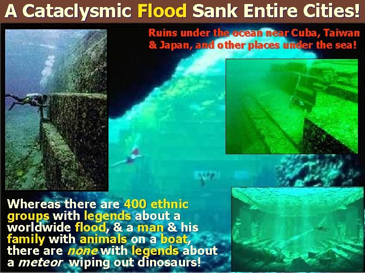 A Cataclysmic Flood Sank Entire Cities! Ruins under the ocean near Cuba, Taiwan &