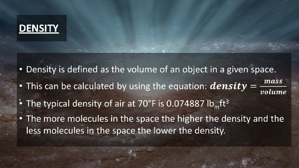 DENSITY • 