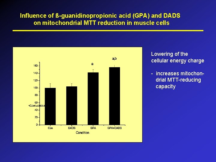 Influence of ß-guanidinopropionic acid (GPA) and DADS on mitochondrial MTT reduction in muscle cells