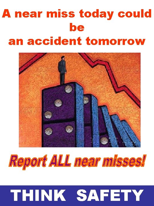A near miss today could be an accident tomorrow THINK SAFETY A near miss today could be an accident tomorrow THINK SAFETY