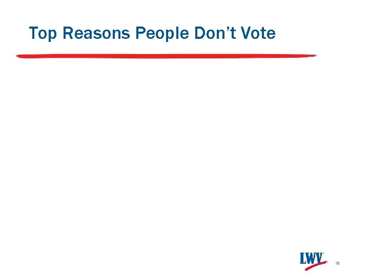 Top Reasons People Don’t Vote 19 