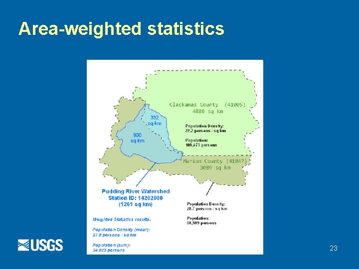 Area-weighted statistics 23 Area-weighted statistics 23