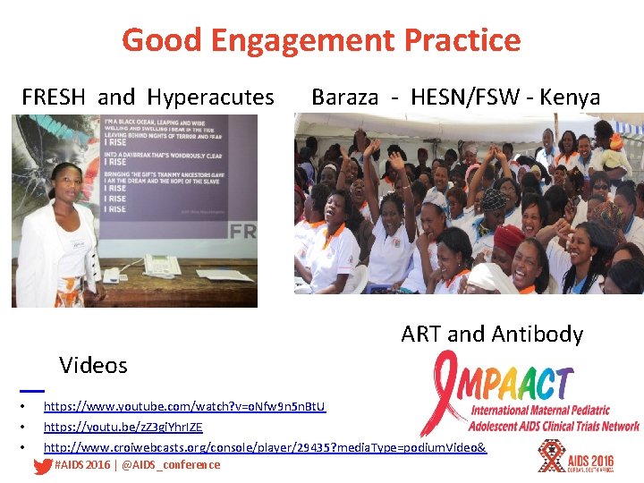 Good Engagement Practice FRESH and Hyperacutes Baraza - HESN/FSW - Kenya ART and Antibody