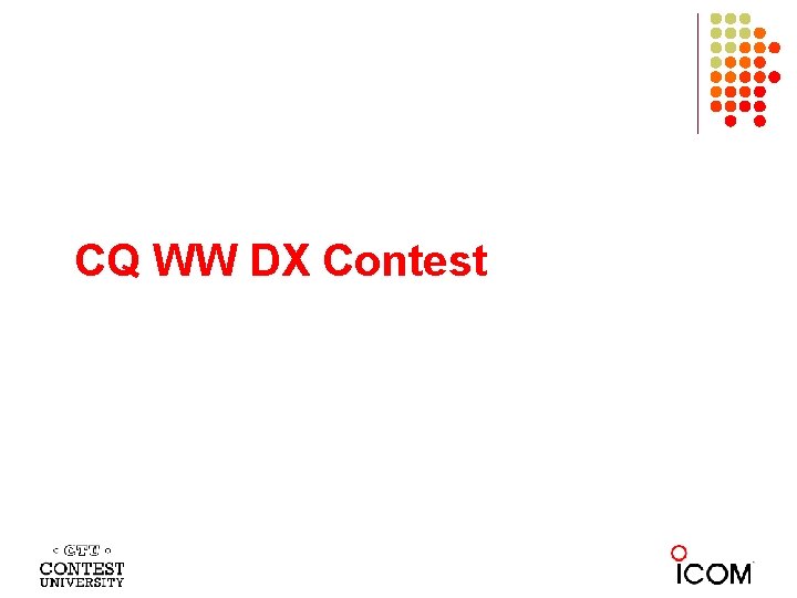 CQ WW DX Contest 