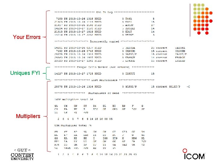 Your Errors Uniques FYI Multipliers 