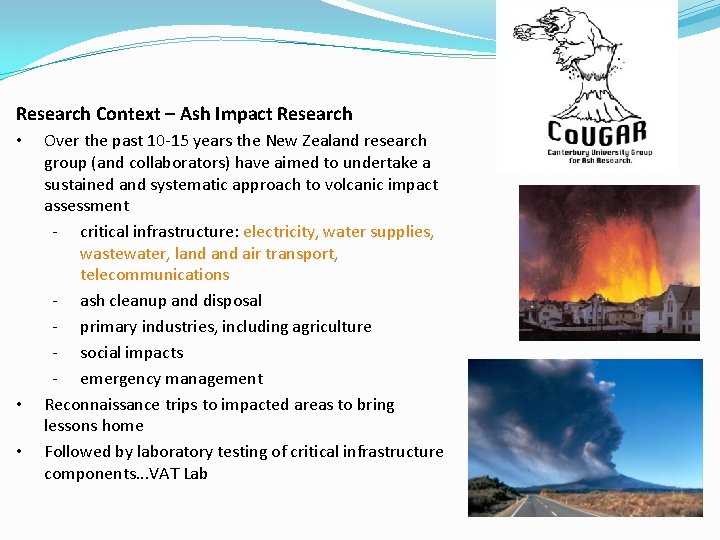 Research Context – Ash Impact Research • • • Over the past 10 -15