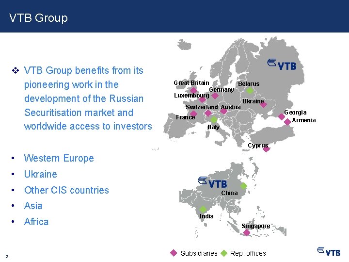 VTB Group v VTB Group benefits from its pioneering work in the development of